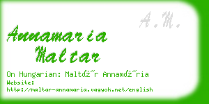 annamaria maltar business card